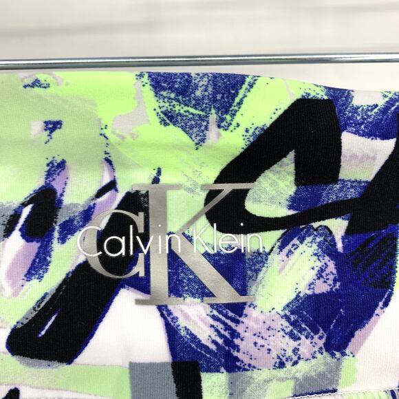 Calvin Klein Pull On Athletic Bike Shorts Womens Sz XL Multicolor Grafitti Logo - Picture 3 of 7